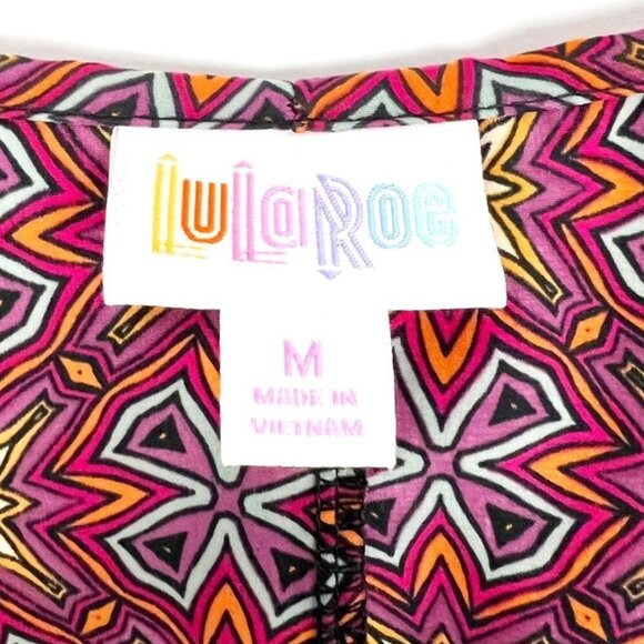 NWT LuLaRoe Kimono Women's Medium Burgundy Print Lindsay Waterfall Draped Topper - Picture 5 of 11